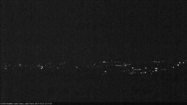 Lake Travis webcam, October 21, 2017 8:30 PM CT