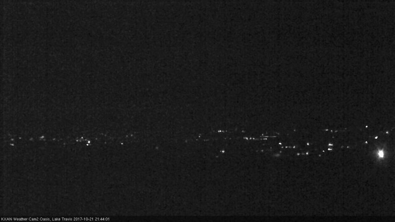 Lake Travis webcam, October 21, 2017 8:50 PM CT