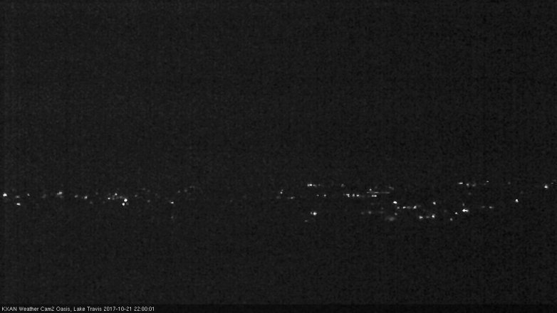 Lake Travis webcam, October 21, 2017 9:20 PM CT