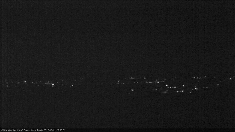 Lake Travis webcam, October 21, 2017 10:00 PM CT