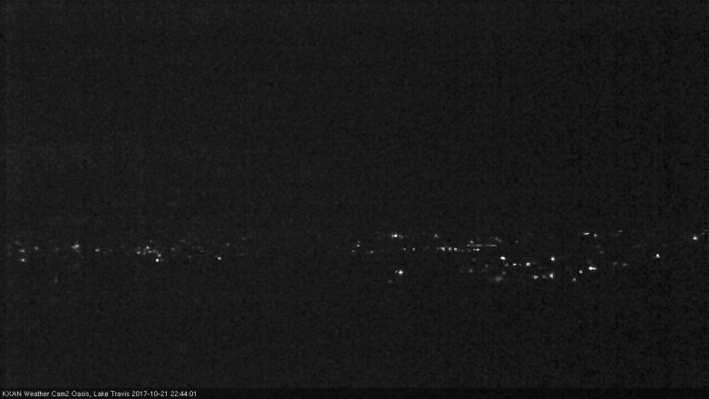 Lake Travis webcam, October 21, 2017 10:10 PM CT