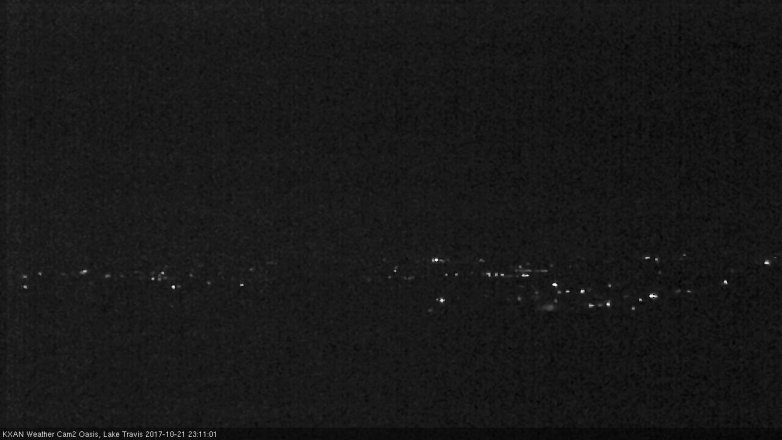 Lake Travis webcam, October 21, 2017 10:40 PM CT