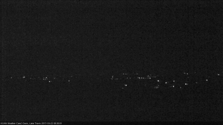 Lake Travis webcam, October 21, 2017 11:35 PM CT
