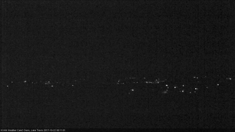 Lake Travis webcam, October 21, 2017 11:40 PM CT