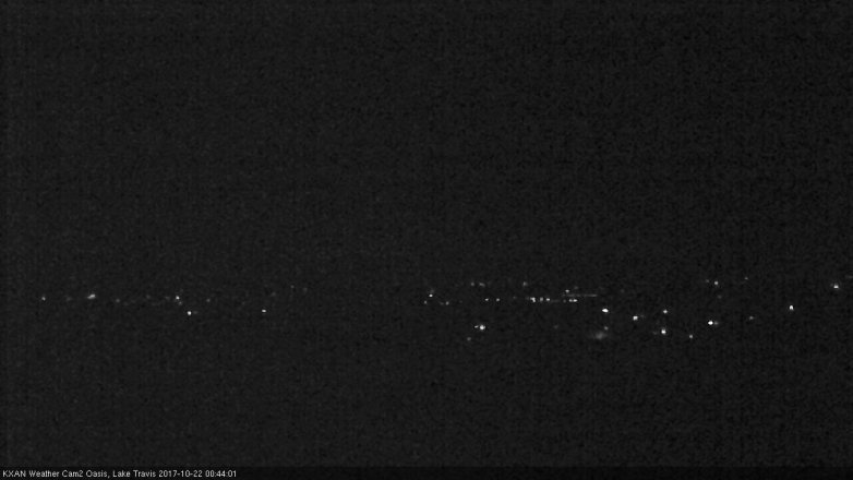 Lake Travis webcam, October 21, 2017 11:50 PM CT