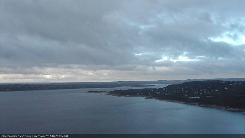 Lake Travis webcam, October 22, 2017 9:15 AM CT