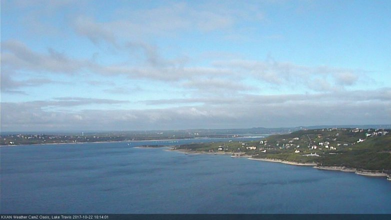 Lake Travis webcam, October 22, 2017 9:20 AM CT