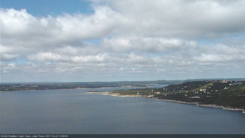 Lake Travis webcam, October 22, 2017 11:25 AM CT