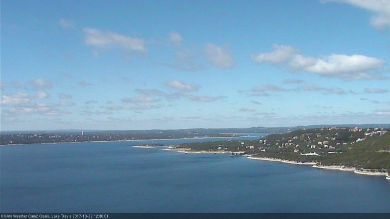 Lake Travis webcam, October 22, 2017 11:50 AM CT