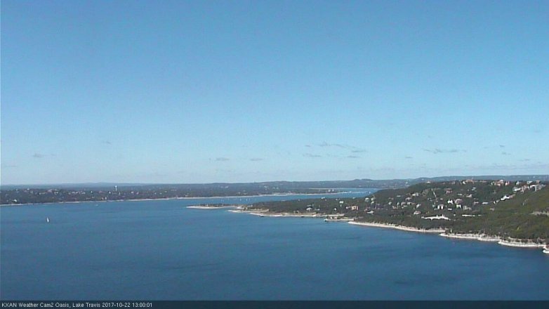Lake Travis webcam, October 22, 2017 12:25 PM CT