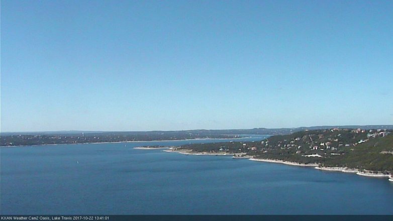 Lake Travis webcam, October 22, 2017 1:00 PM CT