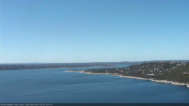 Lake Travis webcam, October 22, 2017 1:20 PM CT