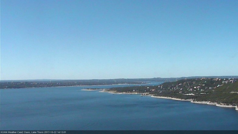 Lake Travis webcam, October 22, 2017 1:25 PM CT