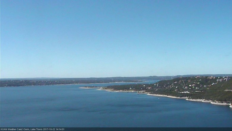 Lake Travis webcam, October 22, 2017 1:30 PM CT