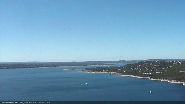 Lake Travis webcam, October 22, 2017 1:55 PM CT