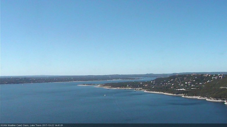 Lake Travis webcam, October 22, 2017 2:10 PM CT