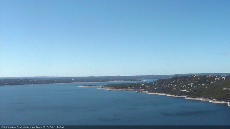 Lake Travis webcam, October 22, 2017 2:25 PM CT