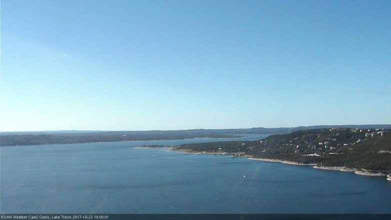 Lake Travis webcam, October 22, 2017 3:10 PM CT