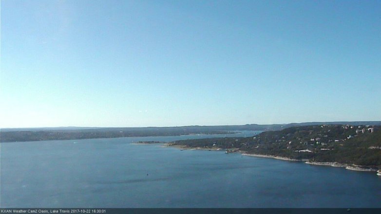 Lake Travis webcam, October 22, 2017 3:35 PM CT
