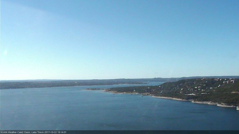 Lake Travis webcam, October 22, 2017 3:45 PM CT
