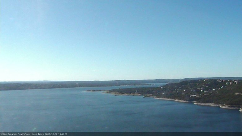 Lake Travis webcam, October 22, 2017 4:00 PM CT