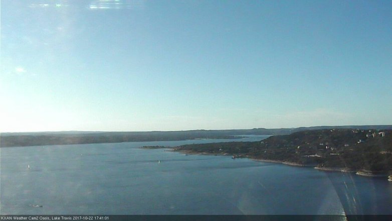 Lake Travis webcam, October 22, 2017 4:50 PM CT