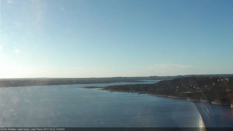 Lake Travis webcam, October 22, 2017 5:20 PM CT