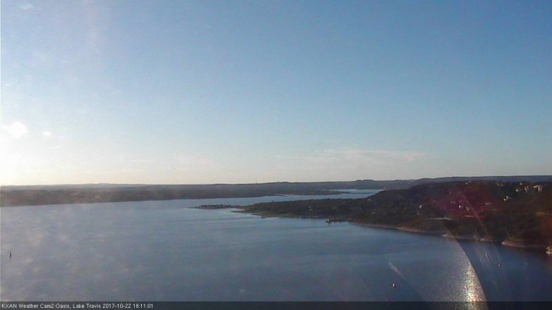 Lake Travis webcam, October 22, 2017 5:40 PM CT