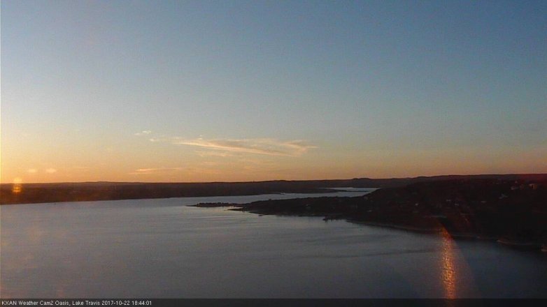 Lake Travis webcam, October 22, 2017 5:50 PM CT