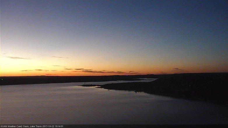 Lake Travis webcam, October 22, 2017 6:45 PM CT