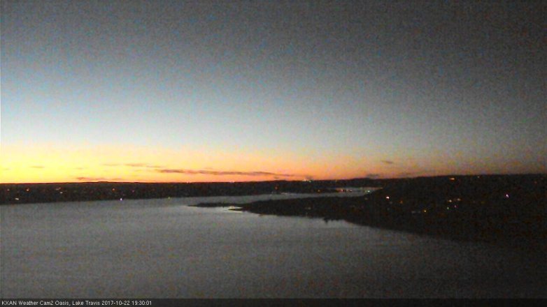 Lake Travis webcam, October 22, 2017 6:55 PM CT