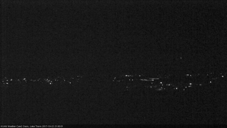 Lake Travis webcam, October 22, 2017 8:30 PM CT