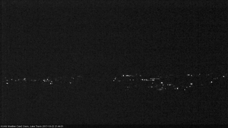 Lake Travis webcam, October 22, 2017 8:50 PM CT