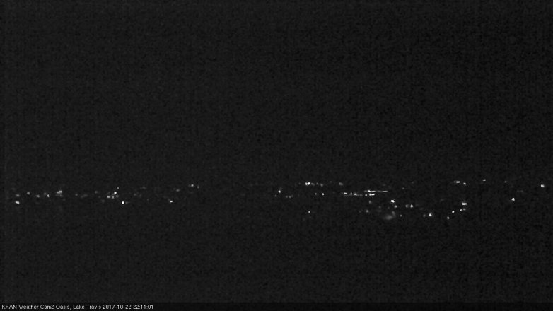 Lake Travis webcam, October 22, 2017 9:30 PM CT