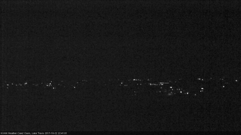 Lake Travis webcam, October 22, 2017 10:00 PM CT