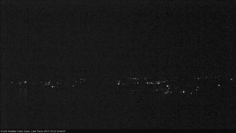 Lake Travis webcam, October 22, 2017 11:00 PM CT