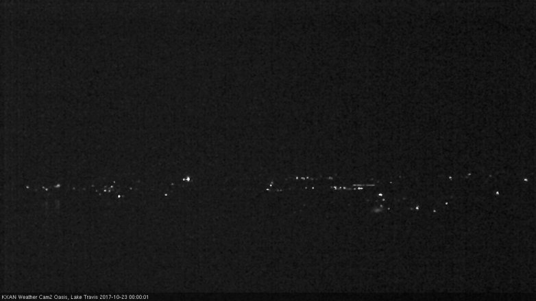 Lake Travis webcam, October 22, 2017 11:05 PM CT