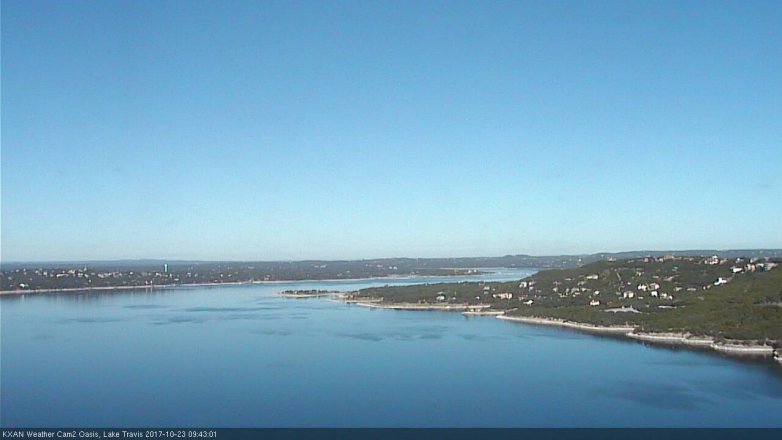 Lake Travis webcam, October 23, 2017 9:15 AM CT