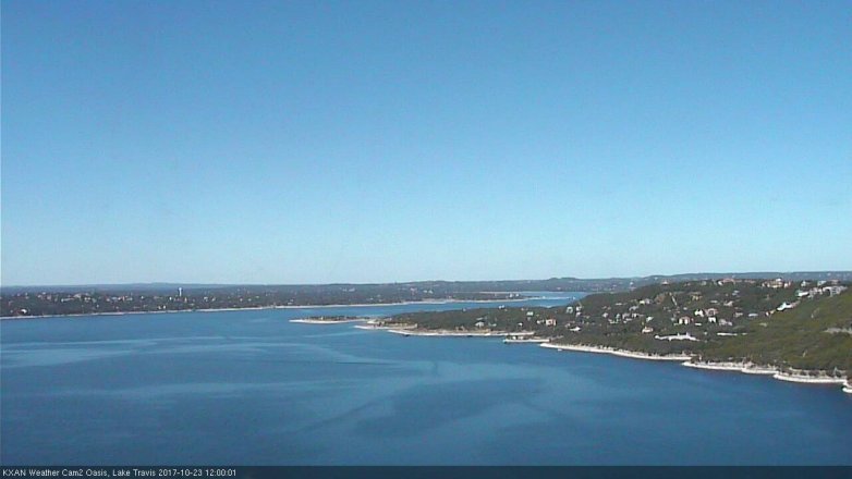 Lake Travis webcam, October 23, 2017 11:25 AM CT