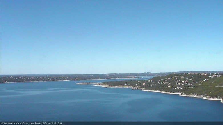 Lake Travis webcam, October 23, 2017 11:30 AM CT