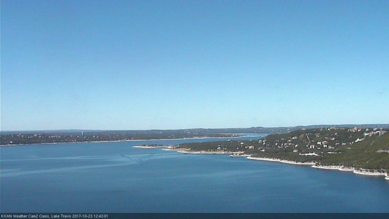 Lake Travis webcam, October 23, 2017 12:05 PM CT