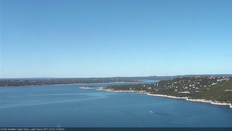 Lake Travis webcam, October 23, 2017 12:10 PM CT