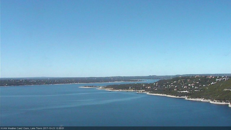 Lake Travis webcam, October 23, 2017 12:40 PM CT