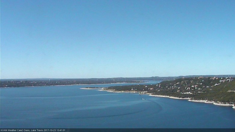 Lake Travis webcam, October 23, 2017 12:55 PM CT