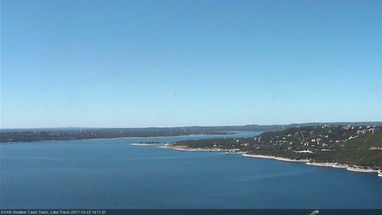 Lake Travis webcam, October 23, 2017 1:40 PM CT