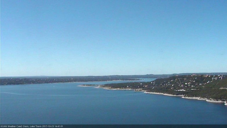 Lake Travis webcam, October 23, 2017 1:50 PM CT