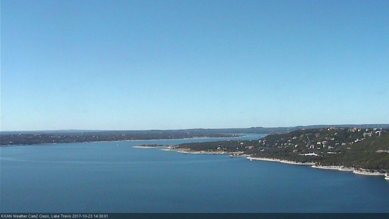 Lake Travis webcam, October 23, 2017 1:55 PM CT