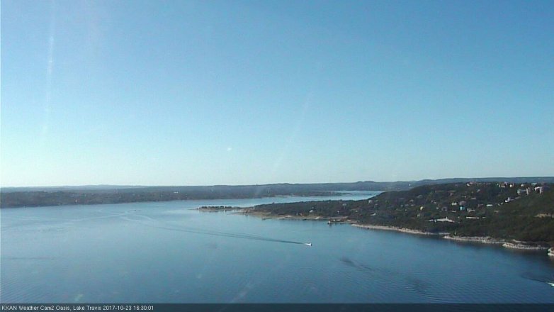 Lake Travis webcam, October 23, 2017 3:50 PM CT