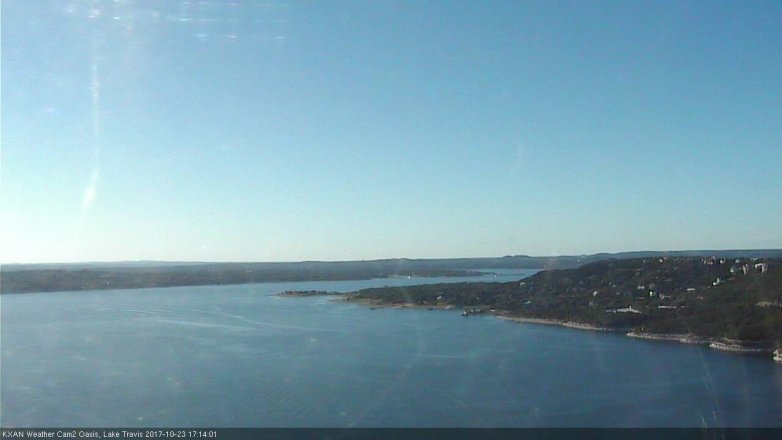 Lake Travis webcam, October 23, 2017 4:30 PM CT