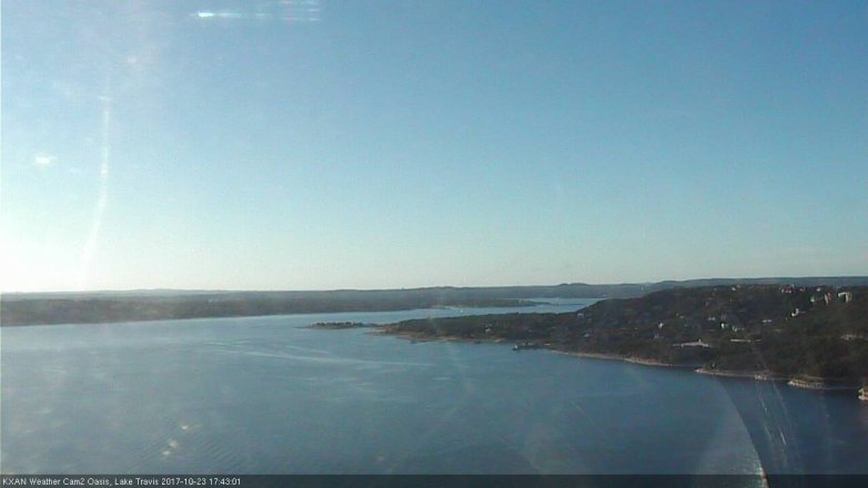 Lake Travis webcam, October 23, 2017 4:55 PM CT